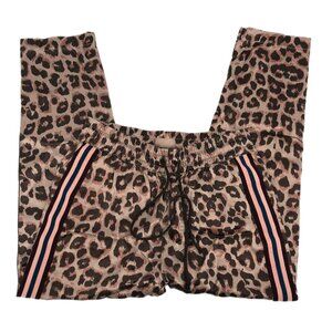 MOTHER Brown Animal Print Track Pants | Comfort & Style